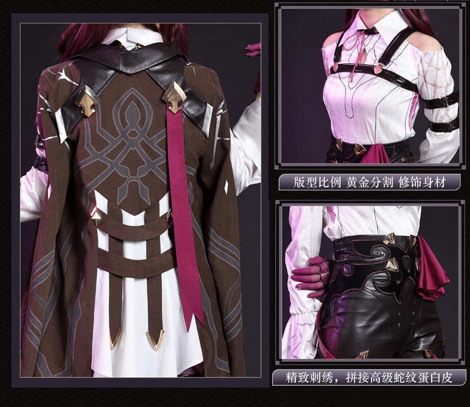 Azuiblc 崩壊スターレイル黄泉 よみ 赤  コスプレ衣装 コスチュームセット 金属アクセサリー グッズ タトゥーシール  おしゃれ アニメ cosplay 変装 仮装 撮影 祭り ハロウィン クリスマス イベント - Azuiblc