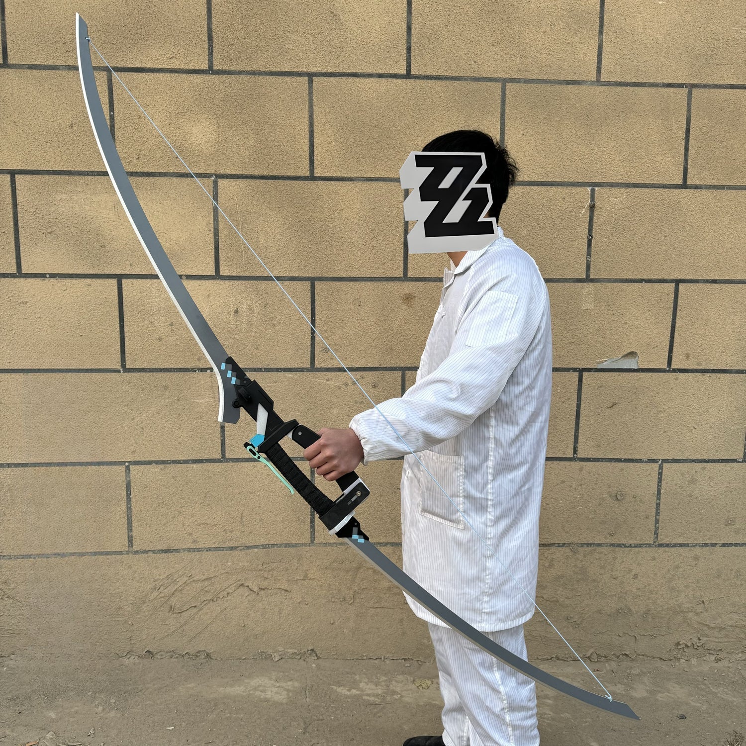 Azuiblc  ゼンゼロ　悠真　はるまさ　コスプレ道具　ゼンレスゾーンゼロ　武器レプリカ　木＋PVC　アクセサリー　イベント浅羽悠真 弓 双刀 矢袋 コスプレ武器 発光不可タイプ コスプレ道具 - Azuiblc