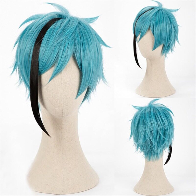 Azuiblc　ツイステッドワンダーランド　フロイド・リーチ　 コスプレ ウィッグ　ツイステ ウィッグオクタヴィネル寮　 かつら 鬘 WIG コスプレ道具　リトルマーメイド - Azuiblc