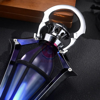 【Azuiblc】原神 フリンズ 光る ライト コスプレ 金属 27cm PLA 発光 青紫 ライトキーパー 武器 コスプレ道具 Cosplay コスプレ小物