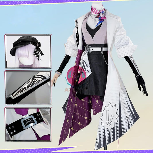 【Azuiblc】崩壊スターレイル 虚照 コスプレ衣装 すてら  ベレー帽付き メガネ 金属アクセサリー コスプレ ドレス 日常服 コスチュームセット cosplay