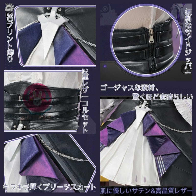 Azuiblc ゼンゼロ ビビアン 3D樹脂アクセサリー 　コスプレ衣装靴飾り付き コスチュームセット バンパイア 吸血鬼 お洋服 ゴシック おしゃれ - Azuiblc