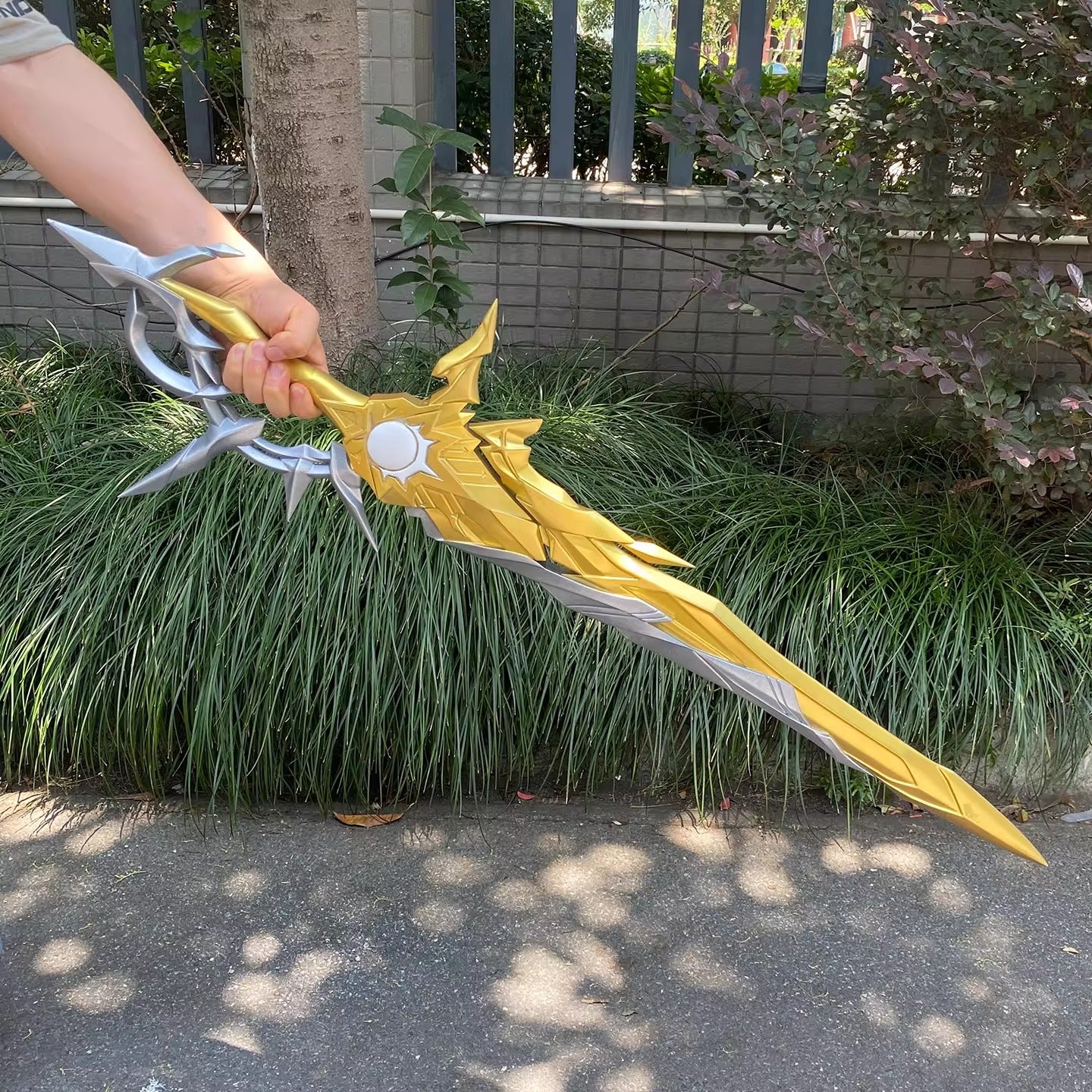 Azuiblc Homicide Star Rail Phainon Sword, 110cm PU Leather, Gold