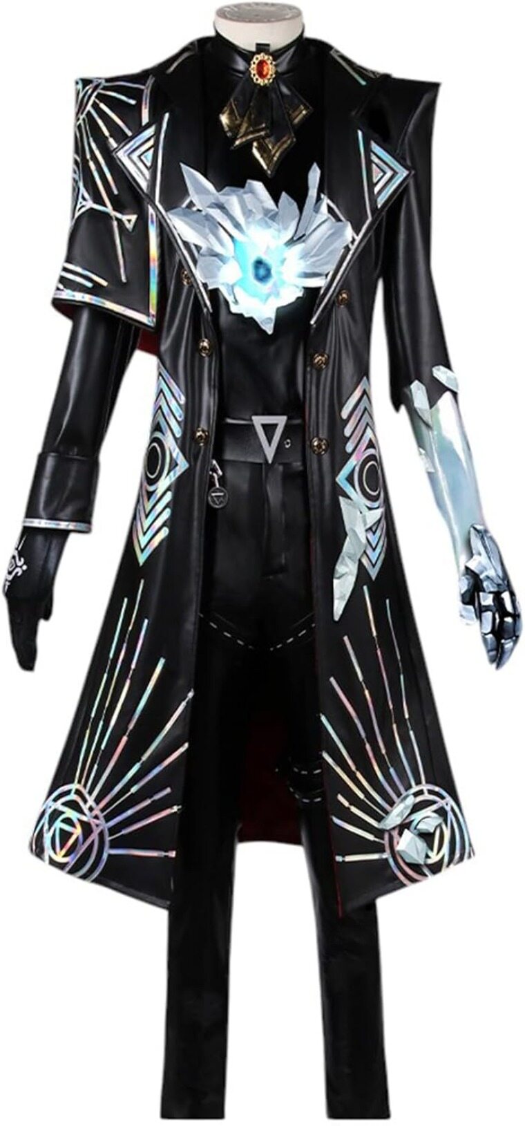 Azuiblc 第五人格  フールズ・ゴールド  輝安鉱 コスプレ衣装 ライト付き 手鎧付き コスチュームセット ノートン・キャンベル グッズ おしゃれ アニメ cosplay - Azuiblc