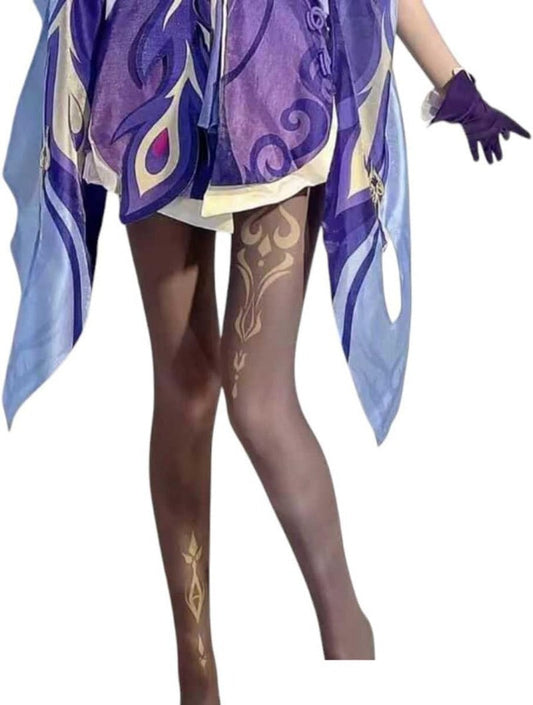 Azuiblc　原神　シグウィン パンティストッキング タイツ ストッキング 白 コスプレ小物 コスプレ グッズ 道具 小物 厚手 JK ロリータ 夏 アニメ 女の子 - Azuiblc