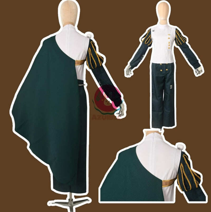 Azuiblc　第五人格 騎士 ボタンメガネ付きコスプレ衣装  コスチュームセット 演劇服 リチャード・スターリング 女性 レディース cosplay - Azuiblc