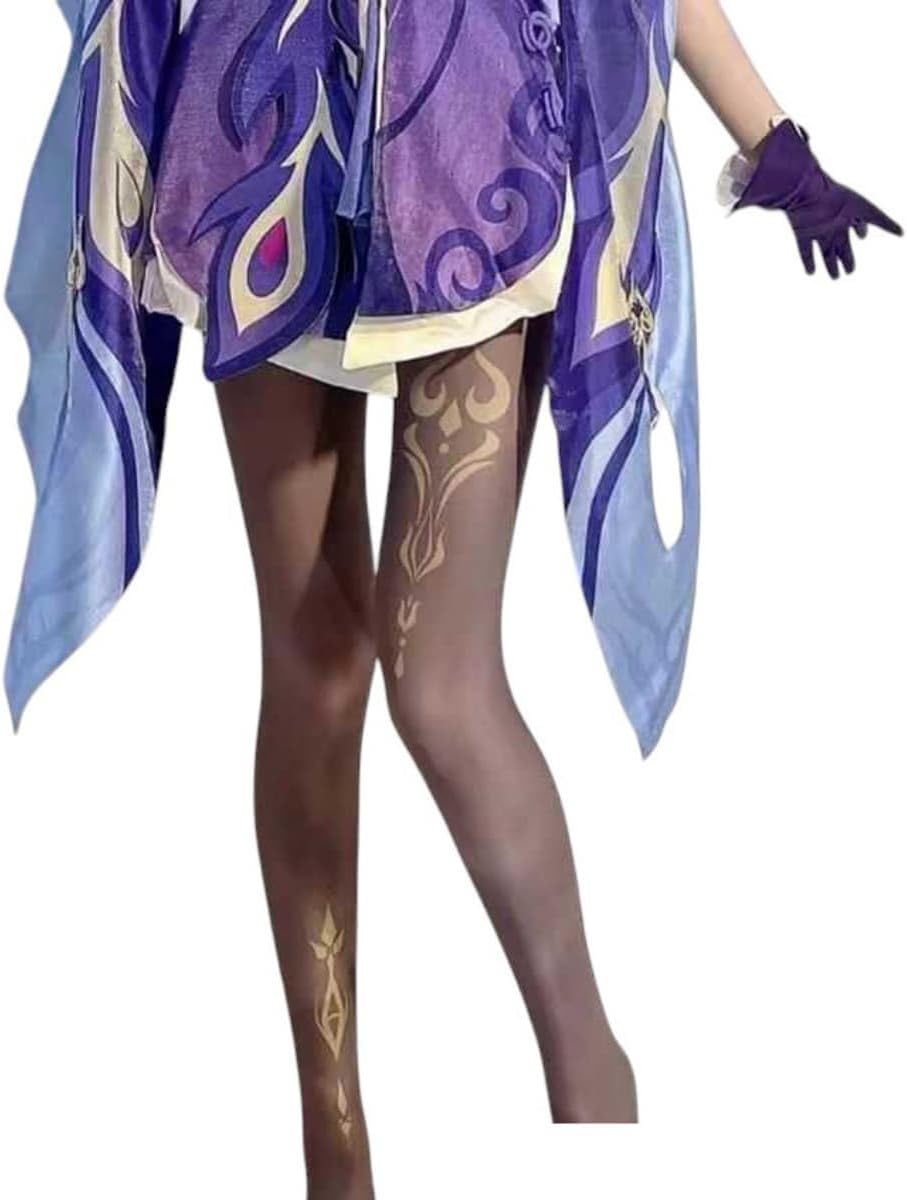 Azuiblc　原神　シグウィン パンティストッキング タイツ ストッキング 白 コスプレ小物 コスプレ グッズ 道具 小物 厚手 JK ロリータ 夏 アニメ 女の子 - Azuiblc