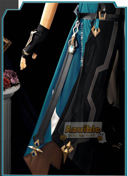 Azuiblc　原神 ファルカ コスプレ衣装  Varka コスチューム ナドクライ編　仮装　西風騎士団 大団長　腿甲3ｄ樹脂製パーツ　アクセサリー - Azuiblc