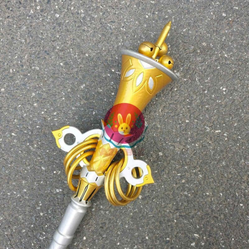 Azuiblc ゼンゼロ リュシア コスプレ 杖 ステッキ 80CM 鈴が鳴る 武器