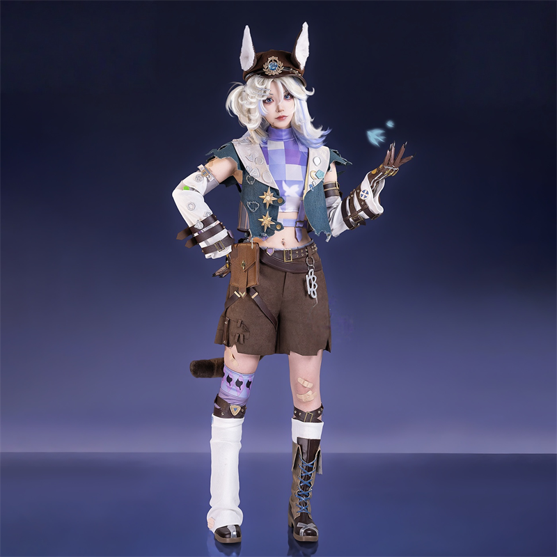 Azuiblc　第五人格　幻灯師　 フラバルー  コスチューム　アマンダ・ゲイティス　尻尾＆帽子付　コスプレ衣装 - Azuiblc