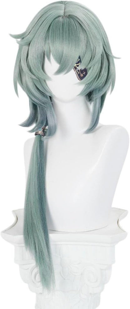 Azuiblc 崩壊  スターレイル アナイクス コスプレ ウィッグ 緑 グリーン ロング ネット付き 耐熱  かつら 鬘 WIG ショート コスプレ道具 Azw006 Azuiblc