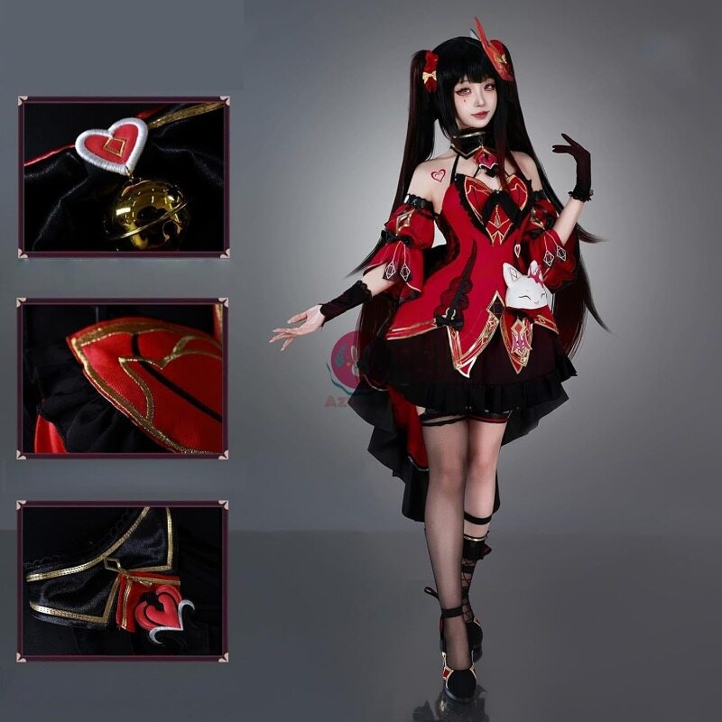 Azuiblc 崩壊 スターレイル  コラボ 花火 虚構遊戯 千面役者 コスプレ衣装 仮面付き 可愛い コスチューム コスプレ グッズ おしゃれ アニメ cosplay - Azuiblc