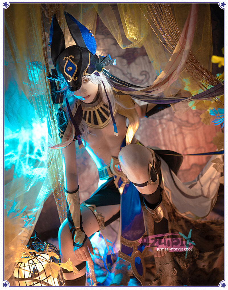 Azuiblc 原神 セノ コスプレ衣装　Cyno　　スメール/沈黙の殿　アヌビス　コスチューム　イベント　 - Azuiblc