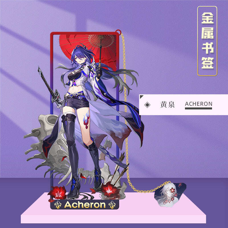 Azuiblc 崩壊スターレイル 　アナイクス　栞　9cm　キャストリス　ヒアンシー　サフェル　金属製　おもちゃ　萌えグッズ - Azuiblc