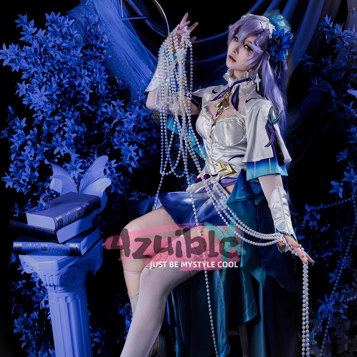Azuiblc 鳴潮 カンタレラ コスプレ衣装　3d樹脂アクセサリー　礼服　ワンピース　コスチュームAzf14 - Azuiblc