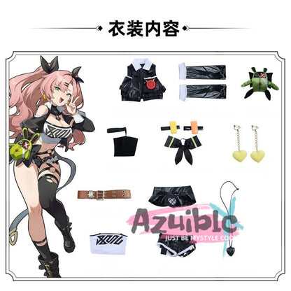 Azuiblc ゼンレスゾーンゼロ ニコ・デマラコスプレ衣装 イヤリング+ネックレス付属 ウィッグ/靴セット コスパ最強 - Azuiblc