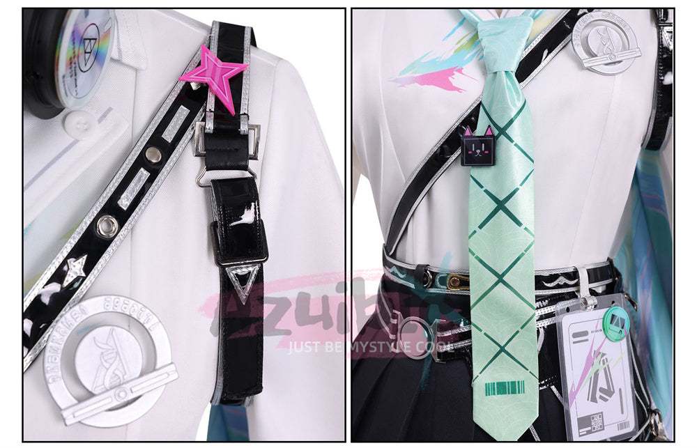 Azuiblc　鳴潮 リンネー コスプレ衣装　イベント　仮装　イヤホーン＋イヤリング付　ウィッグ追加可能