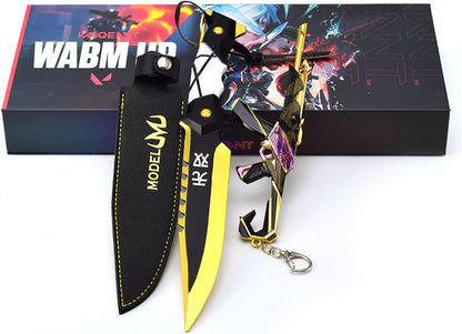 Azuiblc  ヴァロラント ミニチュア 　22cm 17cm ジェット セージ 合金 未開刃 レプリカ フィギュア ソード 剣 欧米風 西洋剣 ミニ武器 片手剣 工芸品 インテリア装備品 おみやげ - Azuiblc