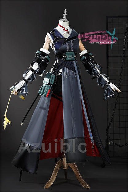 Azuiblc　アークナイツ　 赤刀明霄チェン コスプレ衣装　尻尾追加対応　赤刃明霄陈 コスチューム　Ch’en The Dawnstreak　ハロウィン対応