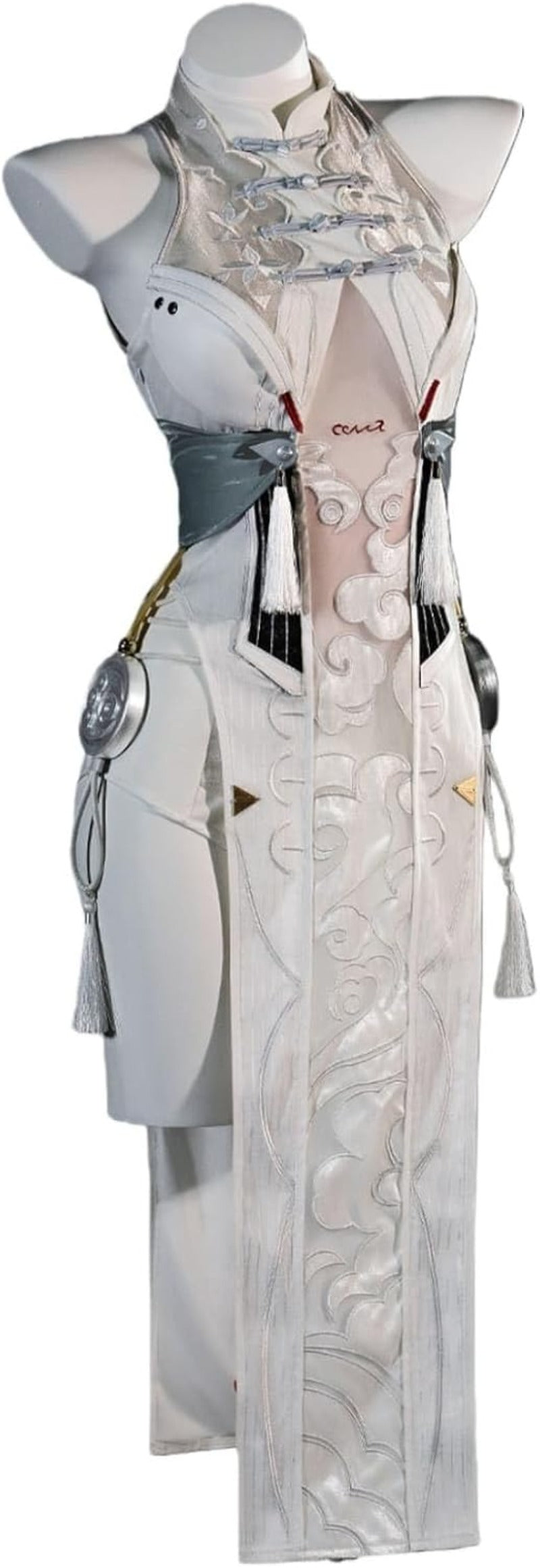 【Azuiblc】ゼンゼロ 葉瞬光 澄心境 コスプレ 衣装 尻尾付き 白 ようしゅんこう チャイナ服 コスチュームセット cosplay - Azuiblc