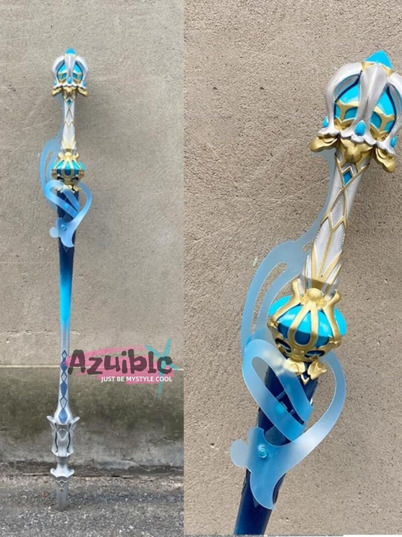 Azuiblc 原神  静水流転の輝き 片手剣 フリーナ 水神 100CM 武器 PU製 剣 刀 武器 コスプレ道具 Cosplay 道具 コスプレグッズ コレクション グッズ コスプレ小物 cosplayAzd19 Azuiblc