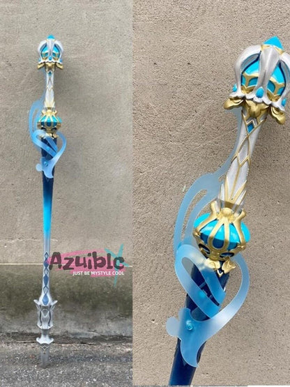 Azuiblc 原神  静水流転の輝き 片手剣 フリーナ 水神 100CM 武器 PU製 剣 刀 武器 コスプレ道具 Cosplay 道具 コスプレグッズ コレクション グッズ コスプレ小物 cosplayAzd19 Azuiblc