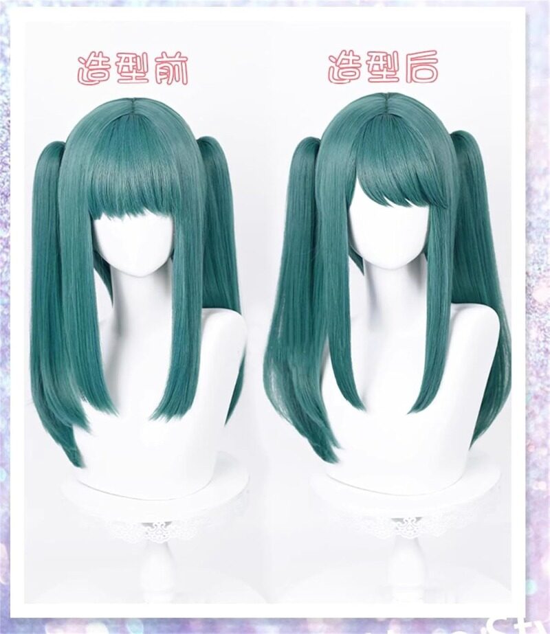 Azuiblc 初音ミク 2025雪ミク SNOW MIKU ウィッグ ネット付き コスプレ 水色 白 グラデーション ツインテール カツラ グッズ アニメ かつら 鬘 WIG コスプレ道具 　Azｗ003 - Azuiblc