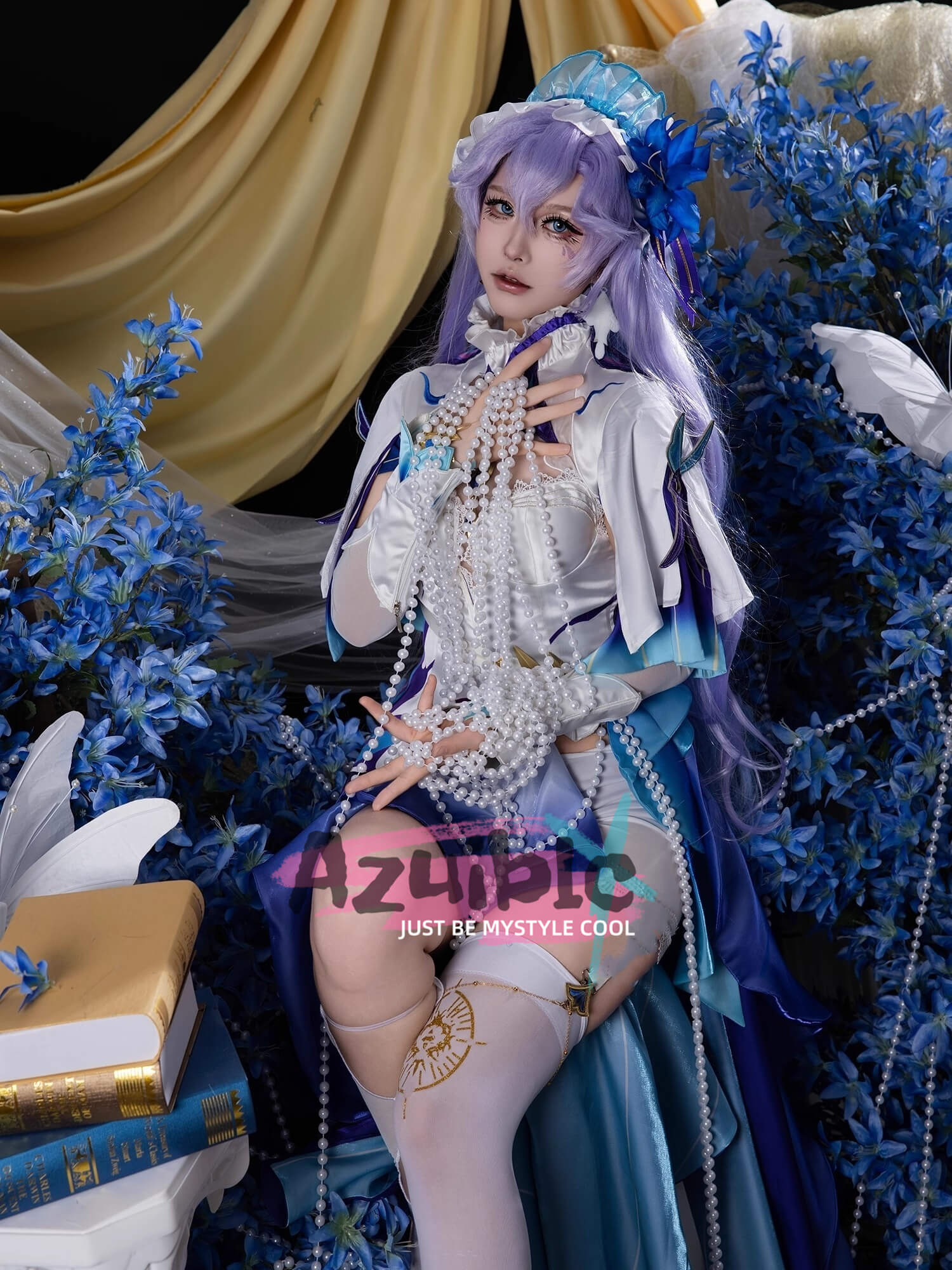 Azuiblc 鳴潮 カンタレラ コスプレ衣装　3d樹脂アクセサリー　礼服　ワンピース　コスチュームAzf14 - Azuiblc