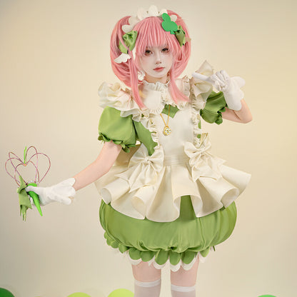 Azuiblc しゅごキャラ!  日奈森亜夢 　コスプレ衣装　スゥ　ワンピース　緑色　ひなもり あむ - Azuiblc