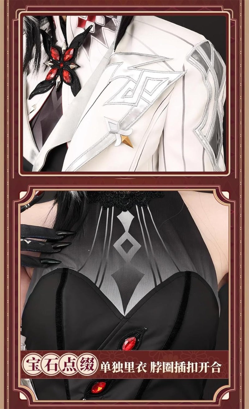 在庫納品　Azuiblc 原神　召使　アルレッキーノ　コスプレ衣装 　コスチュームセット 3D樹脂アクセサリー グッズ げんしん　cosplay 変装 仮装 　ハロウィン クリスマス イベント - Azuiblc