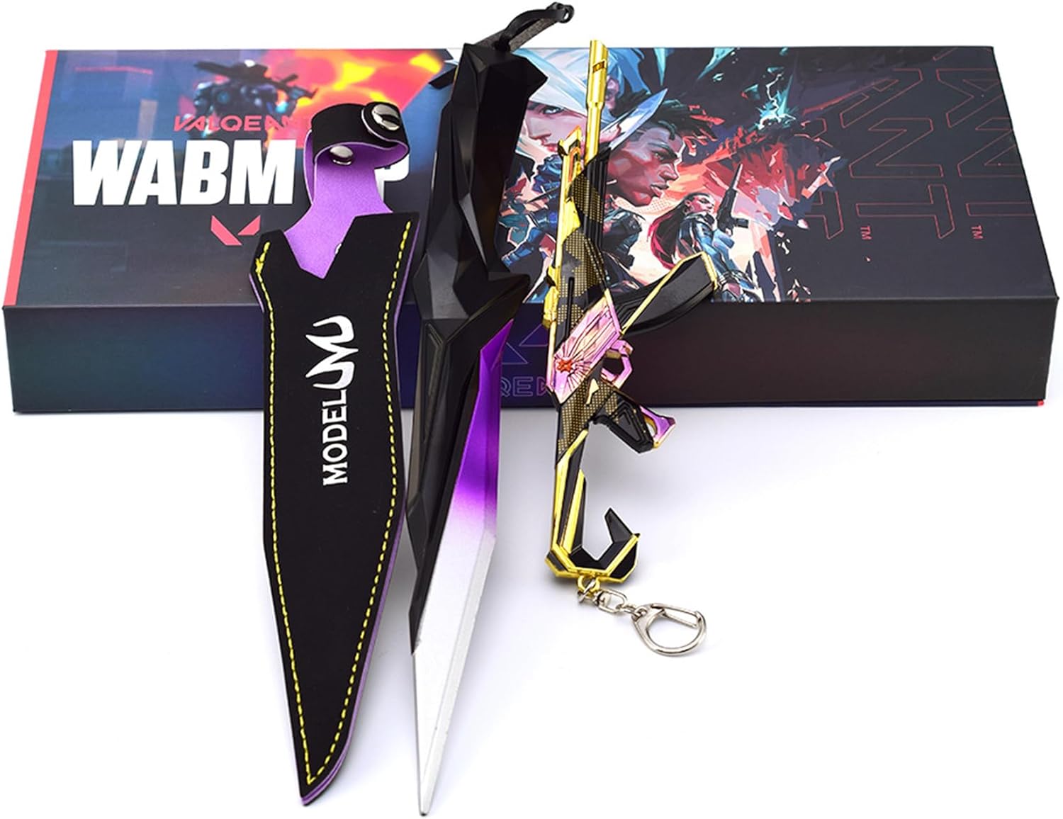 Azuiblc  ヴァロラント ミニチュア 　22cm 17cm ジェット セージ 合金 未開刃 レプリカ フィギュア ソード 剣 欧米風 西洋剣 ミニ武器 片手剣 工芸品 インテリア装備品 おみやげ - Azuiblc