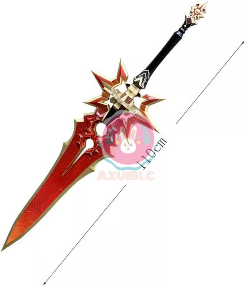 原神 両手剣 千烈の日輪 マーヴィカ 110CM 炎神 武器 PU製 剣 刀 武器 コスプレ道具 - Azuiblc