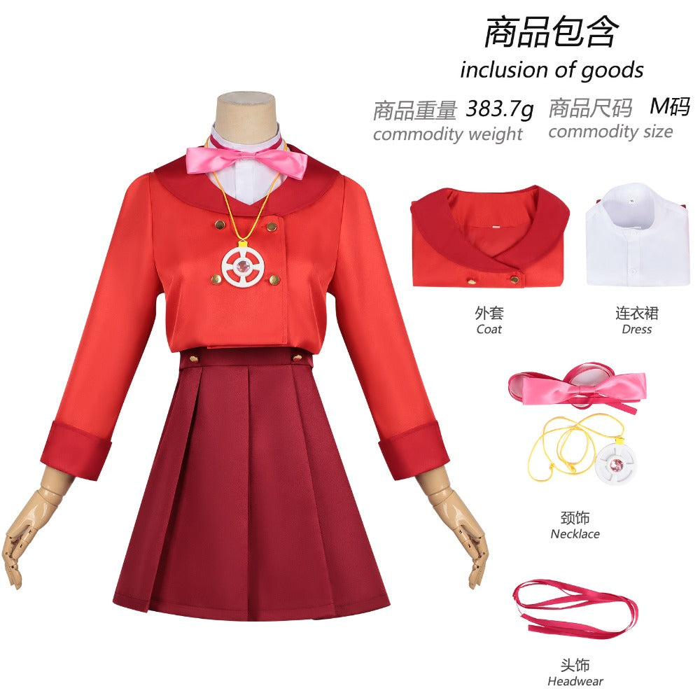Azuiblc　名探偵プリキュア 小林 みくる コスプレ衣装　ドレス　ワンピース　舞台服