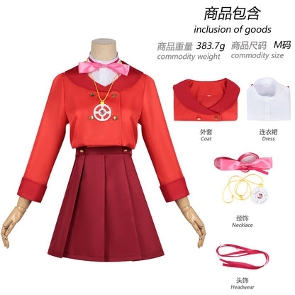 Azuiblc　名探偵プリキュア 小林 みくる コスプレ衣装　ドレス　ワンピース　舞台服
