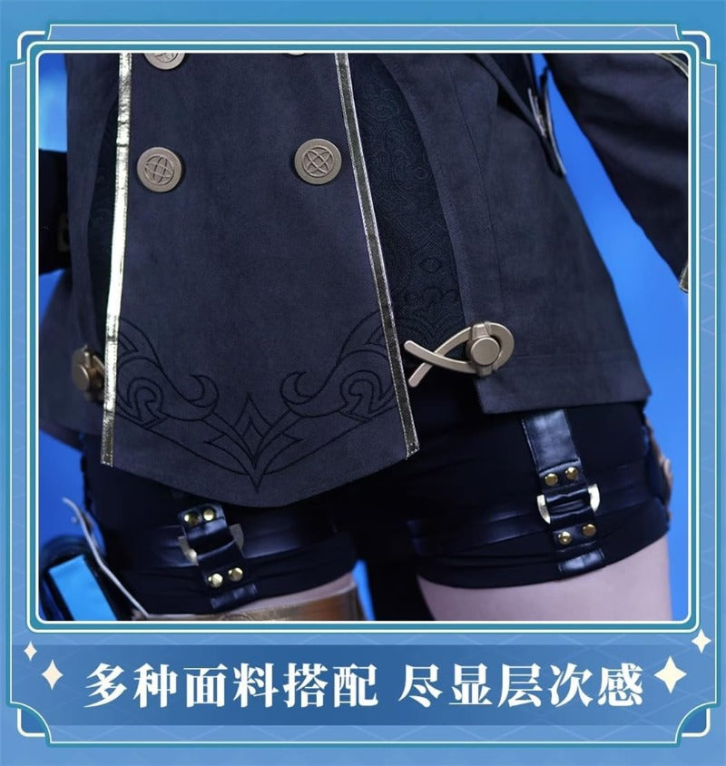 Azuiblc 原神コスプレ衣装  リネット フレミネ シグウィン フリーナ コスチュームセット 3D樹脂アクセサリー グッズ げんしん おしゃれ アニメ cosplay 変装 仮装 撮影 祭り ハロウィン クリスマス イベント - Azuiblc