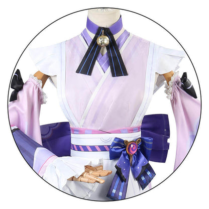 Azuiblc 原神 夢見月瑞希 コスプレ衣装　和服　ウィッグ＋扇子追加可能　costume　仮装　イベント　祭り - Azuiblc