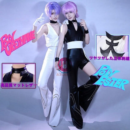 【Azuiblc】天使兄弟 弟 POLYURETHANE ポリウレタン ウィッグ付き コスプレ衣装 コスプレ パンティ&ストッキングwithガーターベルト コスチューム antyAndStocking - Azuiblc