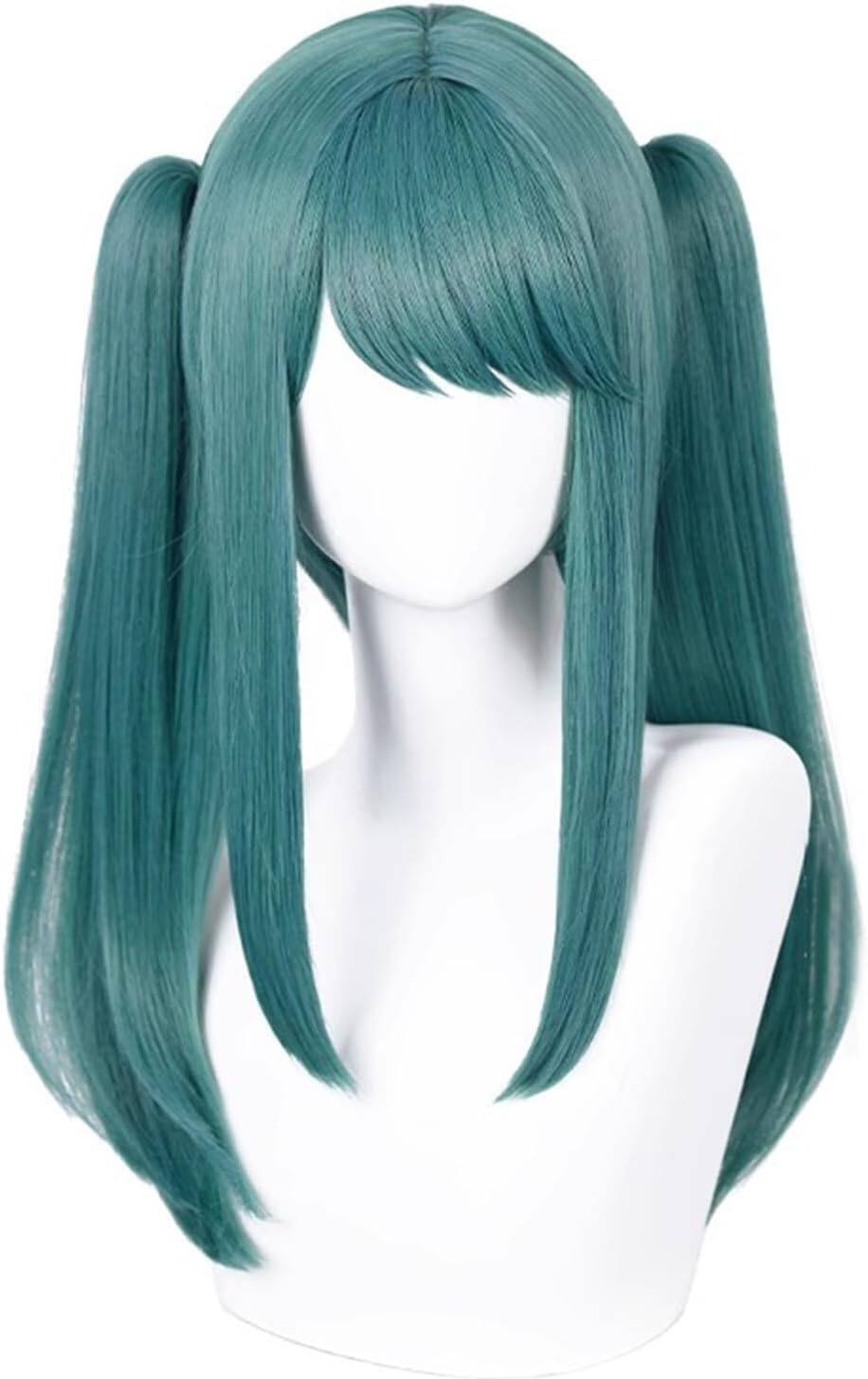 Azuiblc 初音ミク 2025雪ミク SNOW MIKU ウィッグ ネット付き コスプレ 水色 白 グラデーション ツインテール カツラ グッズ アニメ かつら 鬘 WIG コスプレ道具 　Azｗ003 - Azuiblc