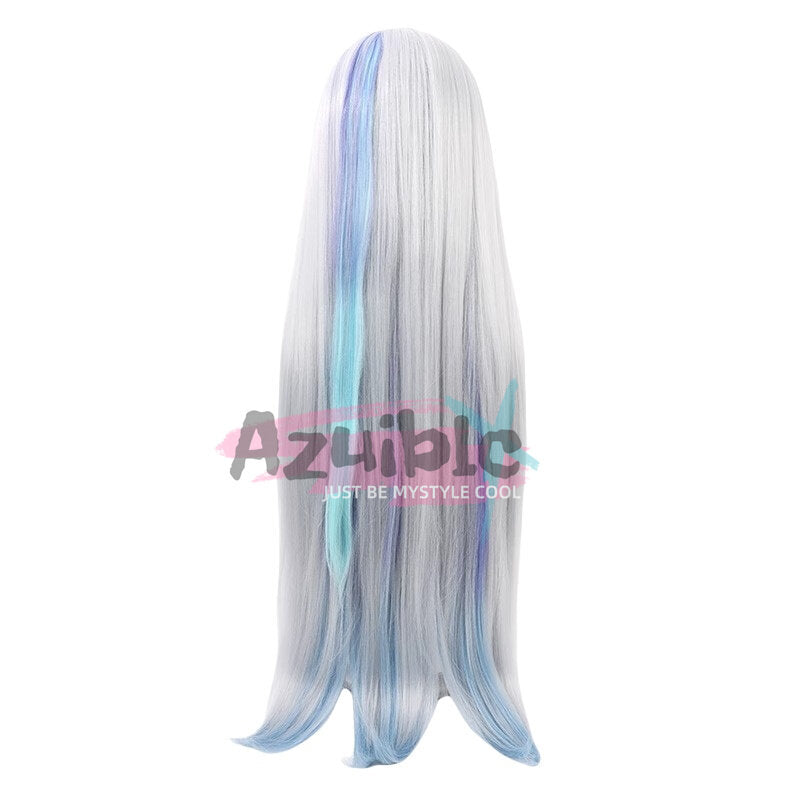 Azuibcl 原神　スカーク　 ウィッグ　125cm コスプレ道具　Skirk　虚淵の暗星　カツラ　罪人の徒、愚者の師Azw010 - Azuiblc