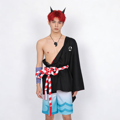 Azuiblc　超かぐや姫  帝 アキラ  コスプレ衣装　彩葉の兄　和服　コスチューム　夏着