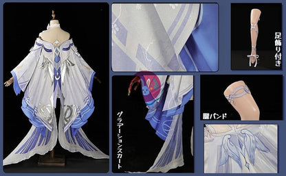 Azuiblc 原神 少女 コロンビーナ コスプレ衣装 月神 クータル 可愛い ロリータ コスチュームセット アニメ cosplay - Azuiblc