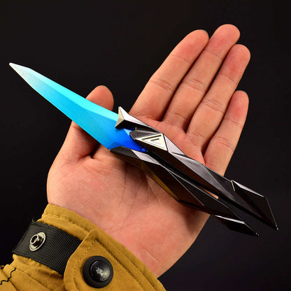 Azuiblc ヴァロラント　シンギュラリティー バタフライナイフ　22cm　ミニチュア　工芸品　合金製　VALORANT　武器　ダイキャスト製　アクセサリー - Azuiblc