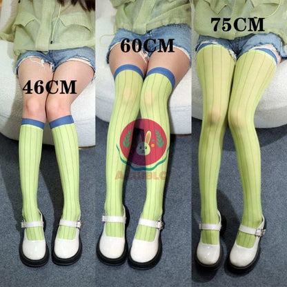 Azuiblc 崩壊スターレイル ハイソックス ホタル 46cm ソックス コスプレ小物 コスプレ グッズ 道具 小物 薄手 渋谷 原宿系 JK ロリータ 夏 アニメ 女の子 - Azuiblc