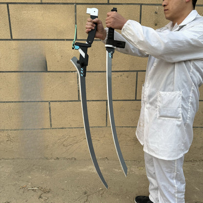 Azuiblc  ゼンゼロ　悠真　はるまさ　コスプレ道具　ゼンレスゾーンゼロ　武器レプリカ　木＋PVC　アクセサリー　イベント浅羽悠真 弓 双刀 矢袋 コスプレ武器 発光不可タイプ コスプレ道具 - Azuiblc