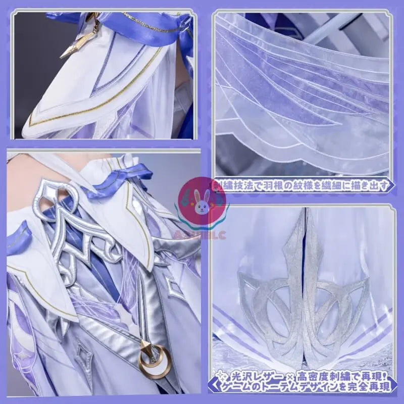 AZUIBLC 原神 少女 コロンビーナ コスプレ コスプレ衣装 クータル 月の少女 ファデュイ執行官 コスチュームセット Azuiblc