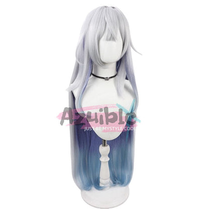 Azuibcl 原神　スカーク　 ウィッグ　125cm コスプレ道具　Skirk　虚淵の暗星　カツラ　罪人の徒、愚者の師Azw010 - Azuiblc