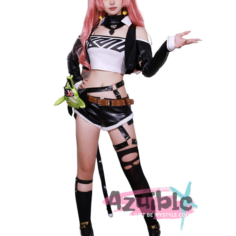 Azuiblc ゼンレスゾーンゼロ ニコ・デマラコスプレ衣装 イヤリング+ネックレス付属 ウィッグ/靴セット コスパ最強 - Azuiblc