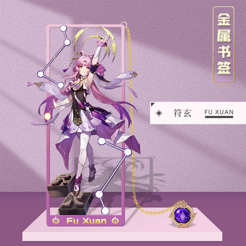 Azuiblc 崩壊スターレイル 　アナイクス　栞　9cm　キャストリス　ヒアンシー　サフェル　金属製　おもちゃ　萌えグッズ - Azuiblc