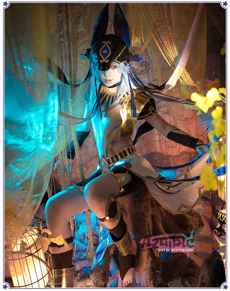Azuiblc 原神 セノ コスプレ衣装　Cyno　　スメール/沈黙の殿　アヌビス　コスチューム　イベント　 - Azuiblc