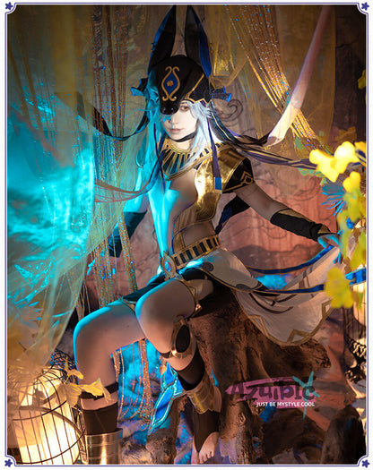 Azuiblc 原神 セノ コスプレ衣装　Cyno　　スメール/沈黙の殿　アヌビス　コスチューム　イベント　 - Azuiblc